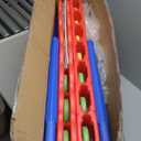 Giant 4 Connect in a Row Game, Height Adjustable Jumbo Yard Games for Kids and Adults Outdoor Play, Backyard Large Four Connect Floor Games, Patent Authorized (Blue/Red)