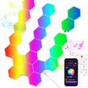 Hexa Light Panels, RGB Hexagon LED Wall Lights, Smart Home Creative Wall Lighting with Music Sync, Modular LED Light Panels for Room Decor & Wall Decor, 20 Pack