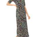 Vince Camuto Women's 3/4 Sleeve Maxi Dress, Medium, Rich Black 