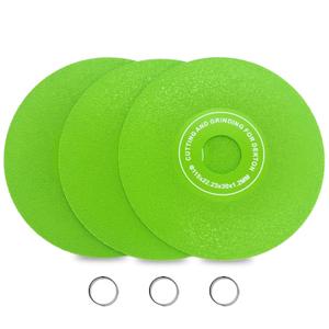 4.5" Glass Cutting Disc 3-Pack - Diamond Saw Blades Ultra-Wide 1.2" Tile Cutter Disc for Chip-Free Cutting on Tile, Glass, Marble, Granite
