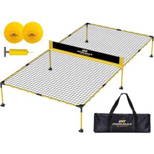 PodiuMax Outdoor Family Game Table Tennis Table, Portable Ping Pong/Pickleball/Volleyball Sport Net, Outdoor Game Set for Adults and Family, Ping Pong Tables for Backyard & Beach & Park