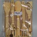 Generic Wooden Spoon Set For Cooking 6-piece- Natural Bamboo Utensils- Eco-freindly Kitchen Accessories & Organic Food cooking Utensils-Best For Women in Kitchen Tools, Small, Winnie the bear