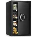 5.1 Cu ft Large Safes for Home Use Fire and Water proof, Anti-Theft Fireproof Safe for Home With Digital Keypad & 3 Removable Shelves and Led Light, Fireproof Safe Box for Money Documents Valuables