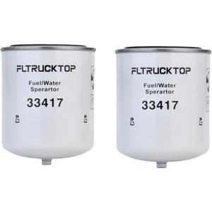 2PCS 33417 Fuel Water Separator Filter Fit for Ford E-250 E-350 F-250 F-350Econoline Club Wagon, F-59 Commercial Stripped Chassis for International 1452SC 1652SC 4600LP 4600UH S1654LP