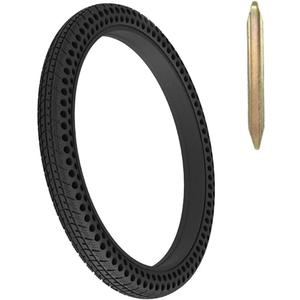 22x1.5/25-470 Bike Honeycomb Solid Bike Tire Airless Anti-Puncture | High-density durable rubber, Shock absorption, Non-slip tread, With tire lever, Fit for 25mm rim groove width