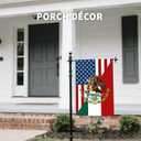 Mexico and Ameri-ca Frendship Garden Flag 12X18 Inch Mexican Burlap Flag for Garden Yard Room Outdoor Decor