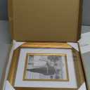 Yaetm 16x20 Black Picture Frame with Decorative Inner Frame & Tempered Glass, Display 11x14 Photos with Mat on Wall - Portrait or Landscape - Ideal for Office & Home Dcor (Gold, 2 Pack)