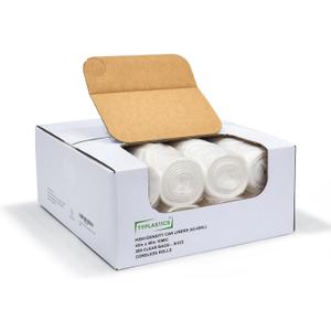 TYPLASTICS 45-48 Gallon Clear Trash Can Liners - 43" x 48" - High Density Garbage Bags - 200 Pack - Multipurpose for Office, Yard, Recycling, Industrial and Commercial