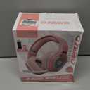 Ozeino 2.4GHz Wireless Gaming Headset with Microphone, 2.4G USB & Type C Transmitter - 30h Battery Life - RGB Lighting Gaming Headphones for PS5, PS4, PC, Phone (Pink)