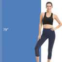 Hatha Yoga Extra Long TPE Yoga Mat 79" x 40 x 1/2" Thick Non-slip Exercise Mat for Home Gym Use, Yoga, Pilates, Fitness & Workouts (Blue)