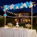 Over The Table Rod Stand with Clamps Adjustable 15''-47'' Tall 31"-90" Length Table Arch Stand and Fairy Lights Hanging for Wedding Birthday Home Party Decoration (Gold)