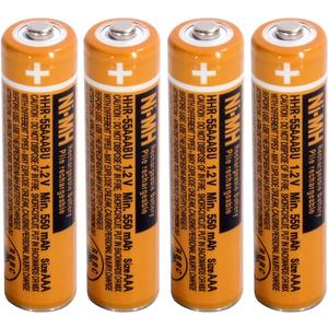 NI-MH AAA Rechargeable Battery 1.2V 550mah 4-Pack hhr-55aaabu AAA Batteries for Panasonic Cordless Phones, Remote Controls, Electronics