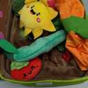 hahaland Baby Toys 6-12 Months - Fruits Vegetables Garden Plant Plush - 6 Month Old Toys Montessori Sensory Toy Carrot Flower with Rattles Mirror Squeaker Textures Crinkle Tissues, Baby Gifts 9 Month, 3.54 inches