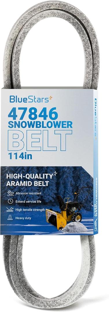BlueStars 47846 Drive Belt Replacement - for Craftsman 48624839 486248391 486248392 48624838 486248381 Husqvarna LST42B LST42C LST42D - Replaces 47846 47278 | 5/8" x 114