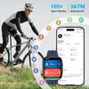 Smart Watches for Women/Men Android iPhone, [1.85" AMOLED Screen] Smartwatch Fitness Tracker 3ATM Waterproof with Bluetooth Calls, AI Control, Heart Rate/SpO2/Sleep Monitor, 7 Days Battery