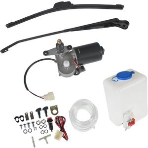 12V Electric Motor Windshield Wiper with Washer Pump Kit Replacement for Polaris Ranger RZR 570 800 900 1000 Turbo Replacement for Can Am X3 Replacement for Honda Pioneer