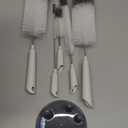 MR.SIGA 5 Pack Bottle Brush Cleaning Set with Storage Holder, Cleaning Brushes for Long Narrow Neck Bottles, Water Bottles, Baby Bottles, Tumblers, Drinking Glasses, Strews