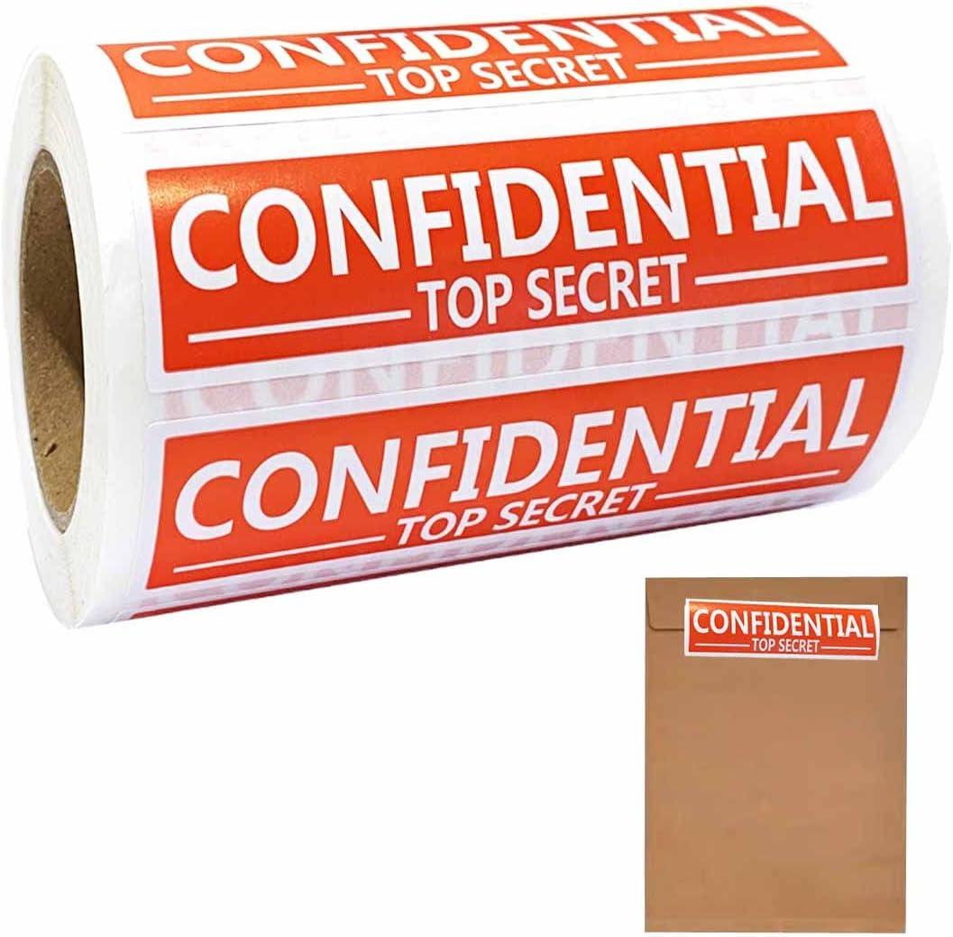 Confidential Stickers,File Handling Instructions Stickers Labels for Office Business Envelopes,4x1 Inches,500 Pcs Per Pack
