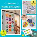 Mryitcal Button Maker Machine 1''+1.25''+2.25'' Pin Maker Button Press Machine w/ 300 Metal Pinback, 10 Fridge Magnet, 5 Badge Charm, 1 Cutting Mat, Badge Making Kit for Custom Badge, Party Favors (Purple)