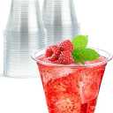 9 oz Clear Plastic Cups, 50 Pack 9oz Plastic Cocktail Party Cups, Disposable Wine Glasses Small Drinking Cups for Wedding, Punch Cup, Reusable Food Safe