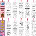 BWkoss Mother's Day Color Your Own Bookmarks for Kids -75Pcs Happy Mother's Day DIY Coloring Bulk Blank Bookmark Classroom Art Craft Supplies for Student Mother's Day Holiday Party Goodie Fillers