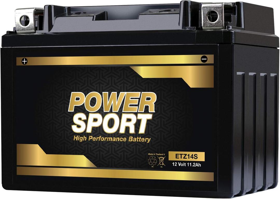 ExpertPower YTZ14S / YTZ12S Motorcycle Battery ETZ14S - SLA AGM 12V 11.2Ah 230 CCA for VT750C Shadow Spirit Aero, 12 Volt Generator, AN400 Burgman Scooter Battery with Nut & Bolt Terminals