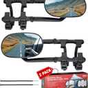 Extended Towing Mirrors, Universal Clip-On Side Mirror Extensions for Pickups, RVs, and Trailers, Tow Mirrors with Extenders (Model MG91)