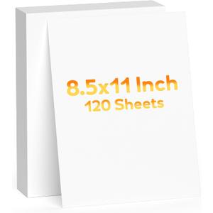 120 Sheets White Cardstock 8.5 x 11,Construction Paper,Cardstock Printer Paper 8.5 x 11 White Card Stock Paper for Invitations,Wedding,Menus,DIY Cards,Tags,Cards Making,Certificate,Office Printing