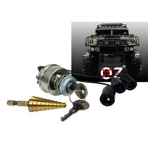 Ignition Starter Keyed Switch Military Plug 4-Position Acc/Off/ON/Start Compatible with Humvee M998 HMMWV 24V