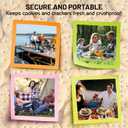 Set of 2 - Saltine Cracker Sleeve Storage Container/Cookie Stay Fresh Keeper, Round and Square