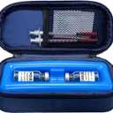 Insulin Cooler Travel Case for Vial, Portable Insulated Medication Cooler for Diabetes  TSA Approved, Keep Peptide Vials & Medicine Bottles Refrigerated, Small Diabetic Cool Bag (Nvay Blue)