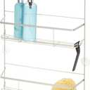 iDesign Everett Wide Metal Hanging Shower Caddy, Bath Organizer Holds Shampoo, Razors, Conditioner, Soap, 15.5" x 4.14" x 25.21", Satin