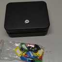 Uniclife Steel Key Cabinet Wall Mounted Organizer - 28 Keys, 2 Unlocking Keys - Black Frosted Security Box with Hooks and Color-Coded Labels