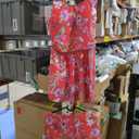 Kate Kasin 2 Piece Tankini Swimsuits for Women Tummy Control Split Swimdress Skirt Ruched Modest Bathing Suits with Boyshort（Red-White Flower Print XL）