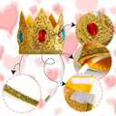 2 x Princess Peach Crown Accessories Kit - 5 PCS Princess Peach Dress Up Costume Set for Girls' Birthday Party Supplies & Cosplay