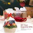 KEVTVEK Bigger Baskets for Gifts Empty, 6 Pack Sturdy Kraft Basket With Handles Gift Basket Kit, 6 Shrink Wrap Bags, 6 Bows and Hang Tag, Empty Gift Baskets to Fill for Mothers Day, Baby Shower