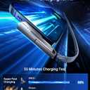 4-in-1 USB C Cable 3FT Compatible with Lightning Cable 90 Degree Fast Charging Flat Nylon Braided for iPhone/iPad Charger Cord Multi Charge Cord with L/USB C/USB A Ports, Grey