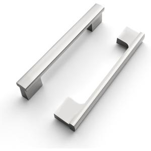 FILTA 5 Inch(128mm) Hole Centers Brushed Nickel Cabinet Pulls Cabinet Pulls(Set of 10),Kitchen Cabinet Handles Cabinet Hardware for Cupboard Drawer