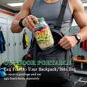 TOPMELON Salad Pod Mason Jar with Side Open, Portable Salad Container, Salad Jar with Dressing Cup, Suitable for Work, Outdoor, Travel (1PCS)