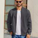 COOFANDY Men's Cotton Bomber Jacket Lightweight Flight Jackets Casual Softshell Varsity Jacket, Large