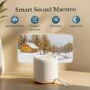 White Noise Sound Machine & Alarm Clock: Color Noises and Custom Soundscapes, App Control, Sleep Schedule, Multiple Alarms, 100 Volume Levels, Built-in Battery