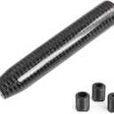 muge racing Universal Carbon Fiber Long Shift Knob 180mm Automatic/Manual Gear Shift Knob for Most Vehicles with 3 Adapters