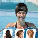 2 x Upgrade Large Swim Cap for Women and Men, Silicone Swimming Caps for Curly Short Medium Long Hair, Comfortable Bathing Cap Hat to Keep Your Hair Dry