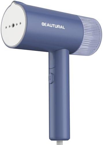 BEAUTURAL Steamer for Clothes, Foldable Handheld Clothing Wrinkles Remover for Garments, 30-Second Fast Heat-up, Portable Fabric Steamer for 120V Countries, Not for Use in 220V Such as Europe