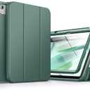 SURITCH Case for iPad (A16) 11th Generation 11 Inch 2025/iPad 10th Generation 10.9 Inch 2022, with Screen Protector, Pencil Holder Tri-fold Stand Auto Wake/Sleep Shockproof Protection,Green