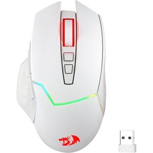 Redragon M690 PRO Wireless Gaming Mouse, 8000 DPI Wired/Wireless Gamer Mouse w/Rapid Fire Key, 8 Macro Buttons, Ergonomic Design for PC/Mac/Laptop, White