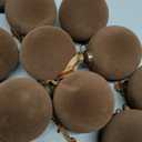 Liliful 15 Pcs Velvet Christmas Balls Bulk Flocked Christmas Tree Ball Ornaments Plastic Xmas Decorative Hanging Ornaments(Brown,3.15 Inch)