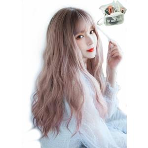 MGRANDE Wig Premium Line Active Top Stylist Produce 6 Items Set Inner Color Line Women's Original Wig Semi-Long Small Face Effect Pink Gragegra DY42A