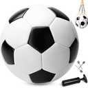 Soccer Ball Size 2/3/4/5 with Pump & Bag, Deflated Ball - 1, 2, or 3 Pack - Classic Black & White - Durable Soccer Ball for Indoor/Outdoor Use - Ideal Soccer Gift for Toddlers, Kids, Youth & Adults