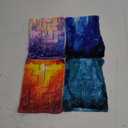 4 Pcs Marble Maze Mat Sensory Fidget Stress Relief Toys Calming Sensory Mat Anxiety Relief Fabric Toys for Teens School Home Reduce Stress(Starry Sky,8.66 x 6.3 in)